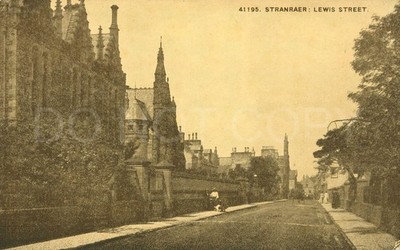 Vintage Postkarte um 1920 Lewis Street Stranraer Schottland PCO