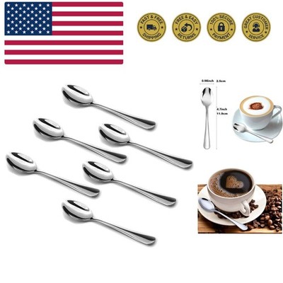 Demitasse Espresso Spoons, Mini Coffee Spoon, 4.7 Inches Stainless Steel Smal...
