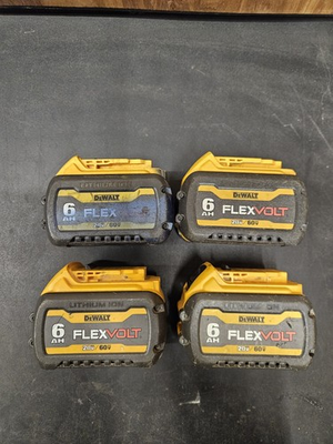 #ad DeWALT DCB606 FlexVolt 6.0Ah Battery 20V 60V MAX. LOT OF 4 DEWALT PARTS ONLY. $129.99