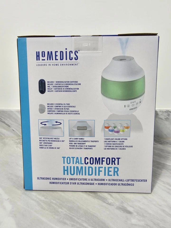 HoMedics TotalComfort Ultrasonic Humidifier Cool Mist Air Diffuser Aroma New - Image 3 of 4