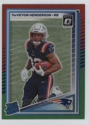 2025 Donruss Optic Preview Red & Green Prizm TreVeyon Henderson Rookie RC 0hr