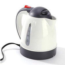 Beige 150W Portable Car Electric Kettle 1000ml Heated Water Coffee Auto Shut Off