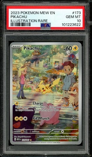 Pokemon Pikachu SV 151 Illustration Rare English #173 PSA 10