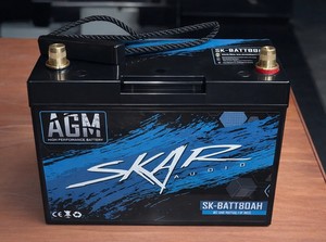 USED SKAR AUDIO 12V 80Ah AGM HIGH PERFORMANCE CAR AUDIO BATTERY | SK-BATT80AH