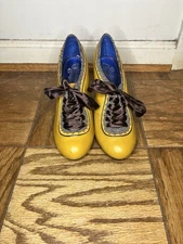 Poetic Lincence London Vintage Yellow Leather Pumps