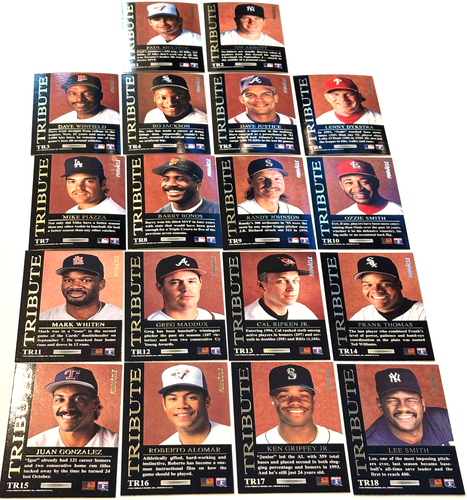 1994 Score Pinnacle Baseball TRIBUTE Complete Set 1-18 Griffey, Thomas, Ripken - Picture 2 of 2