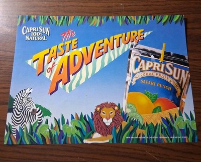 Capri Sun Safari Cooler Drink Print Ad 8x11 1992