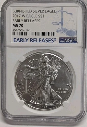 2017-W West Point Burnished American Silver Eagle NGC MS70 Early Release