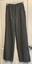 Vtg Union Made Gray Pleated Dress Pants/Uniform Trousers Size 11/12 High Waist