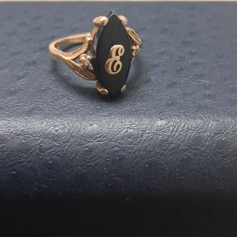 Vintage 70s Style custom 10K  ring