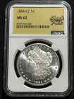 1884-CC United States Morgan Silver Dollar - NGC MS 62