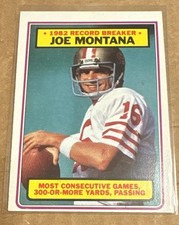 1983 Topps - Record Breaker Joe Montana #4