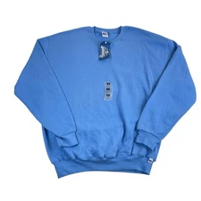 Vintage Russell Athletic Sweatshirt Mens XLT Carolina Blue Deadstock Skate Y2K