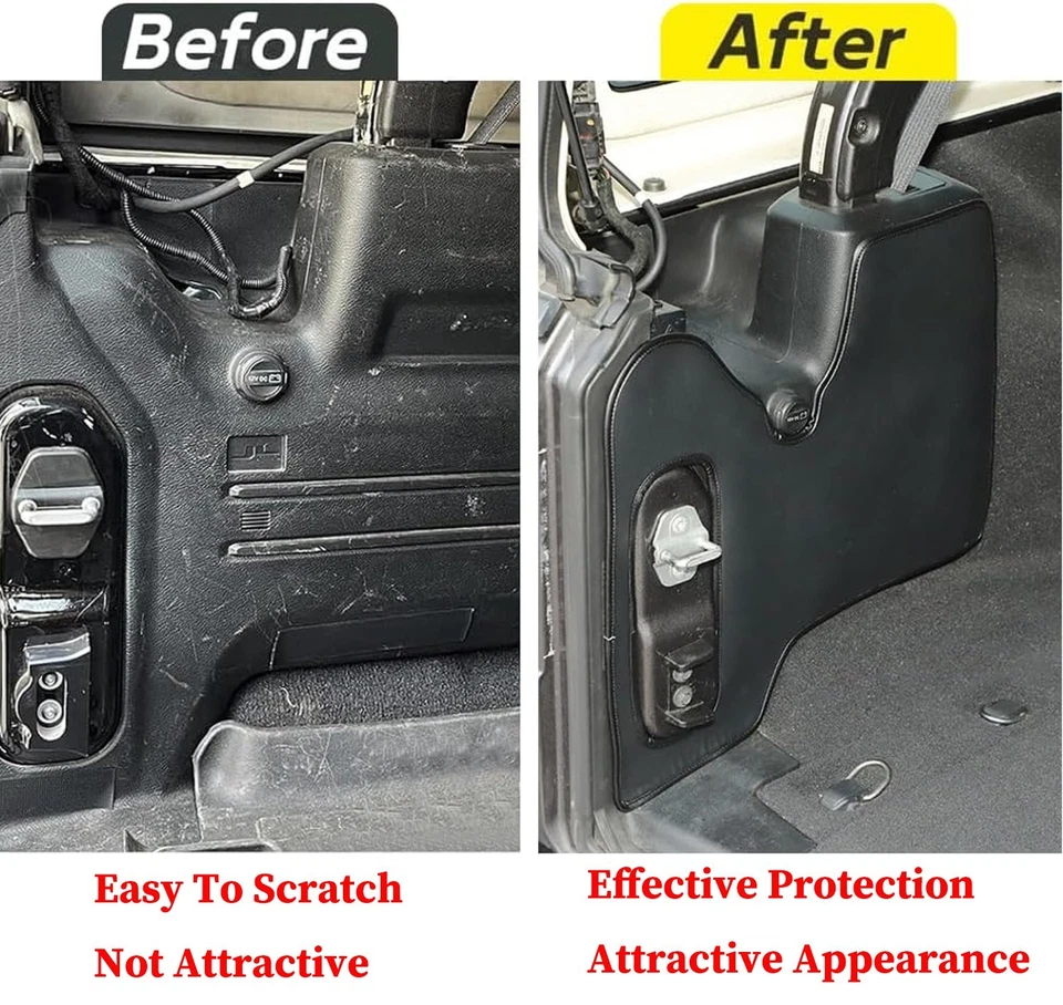 Almohadilla de protección lateral del maletero trasero cubierta de alfombrilla de carga para Jeep Wrangler JL 4 puertas 2018+ Foto 4 de 4