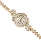 Lady Vintage Rolex Manual Tennis Watch 14k Yellow Gold with Diamonds Circa 1950s