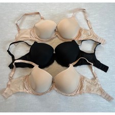 Lot of 3 - Wacoal 32DDD 1 Black, 2 Nude Full Cover Underwire Bra La Femme 853117