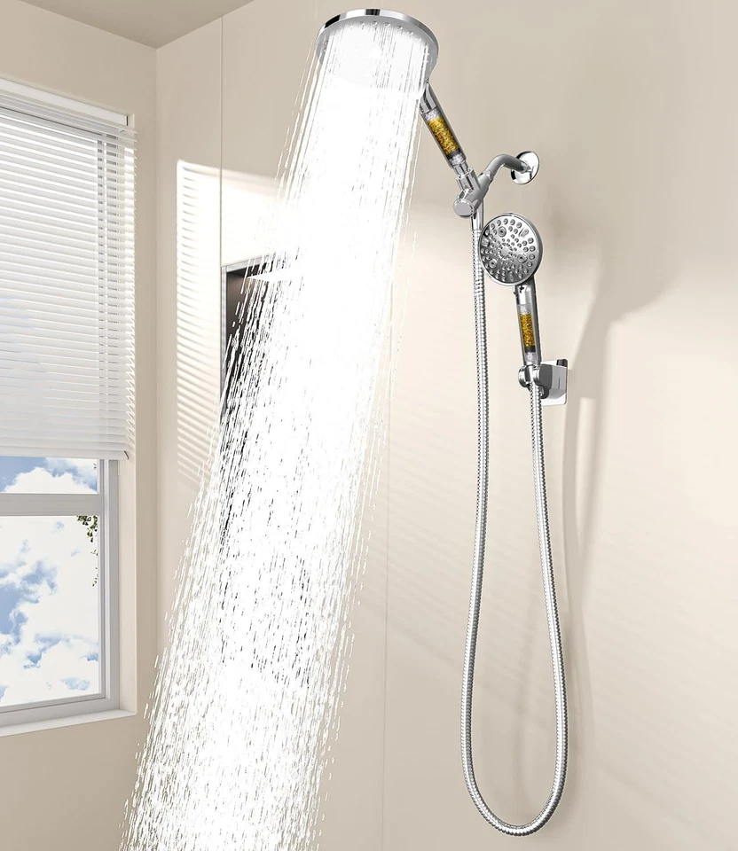 Revitalize Your Shower with High Pressure Dual Filtered Shower Head Set - Chrome - Image 3 of 4