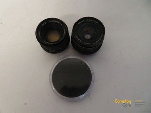 Yashica Auto Yashinon-DS 50mm f2 Pentacon 29mm f2.8 Lens Bundle Canon ND Filter