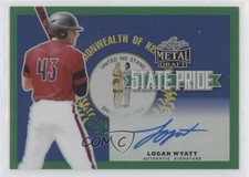 2019 Leaf Metal Draft State Pride Green 5/10 Logan Wyatt #SP-LW1 Auto 0b0