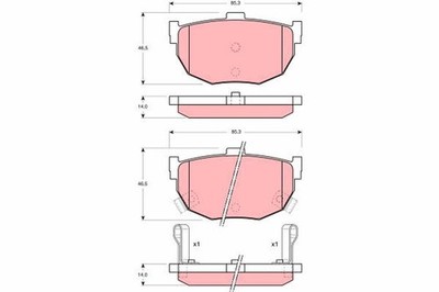 Bremsbelagsatz Scheibenbremse TRW GDB1010 für NISSAN XD ELANTRA HYUNDAI MAXIMA 3