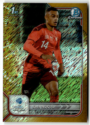 2022 Topps Bowman Chrome Under21 No. 121 Dan Ndoye Gold Shimmer 43/50