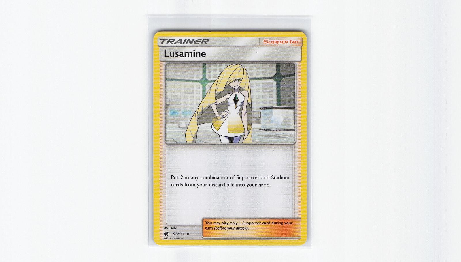 Lusamine 96/111 Uncommon Crimson Invasion Pokemon Near Mint