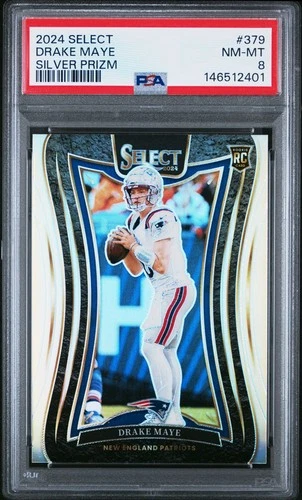 2024 PANINI SELECT 379 DRAKE MAYE SILVER PRIZM PSA 8 2401
