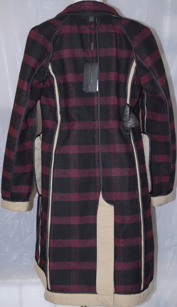 $3,995 Burberry Prorsum US 12 Women Bound Edge Trench Coat Wool