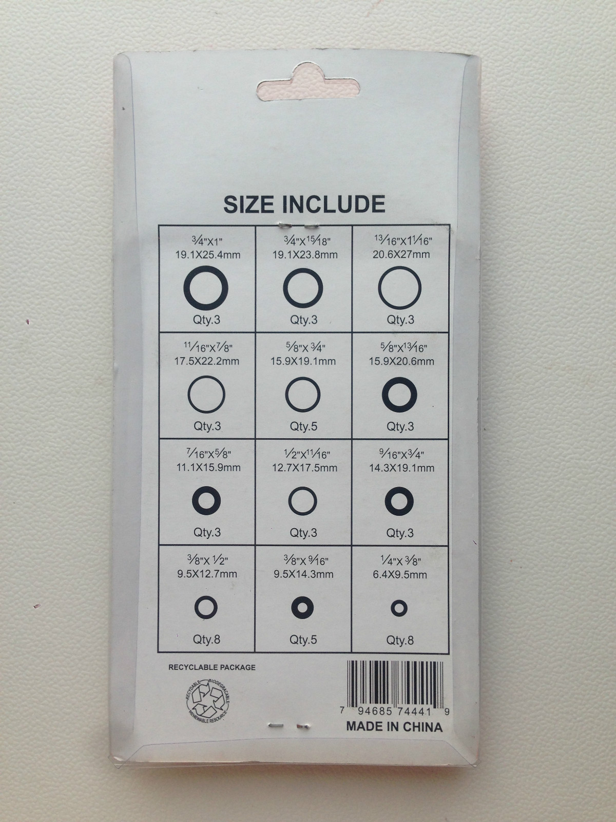 50Pc Assorted O RING SET Rubber O Ring Seals Tap Plumbing ORing Washer