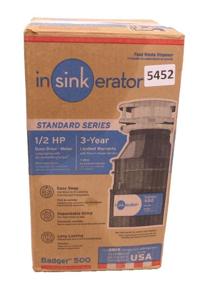 Eliminador de basura de cocina Badger 500, 1/2 HP, serie Badger Foto 4 de 4