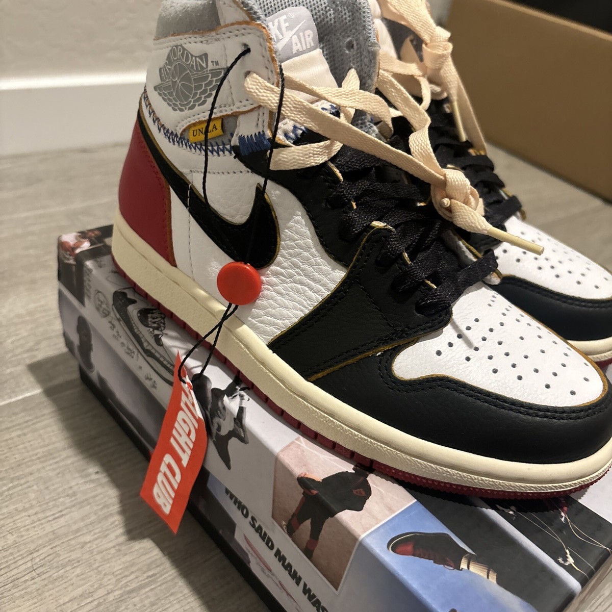 Nike Jordan 1 Retro High x Union Black Toe BV1300-106 Size Nike Jordan 1 Retro High x Union Black Toe BV1300-106 Size