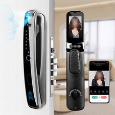 3D Face Recognition Unlock Digital Door Lock With Camera FIngerprint Password