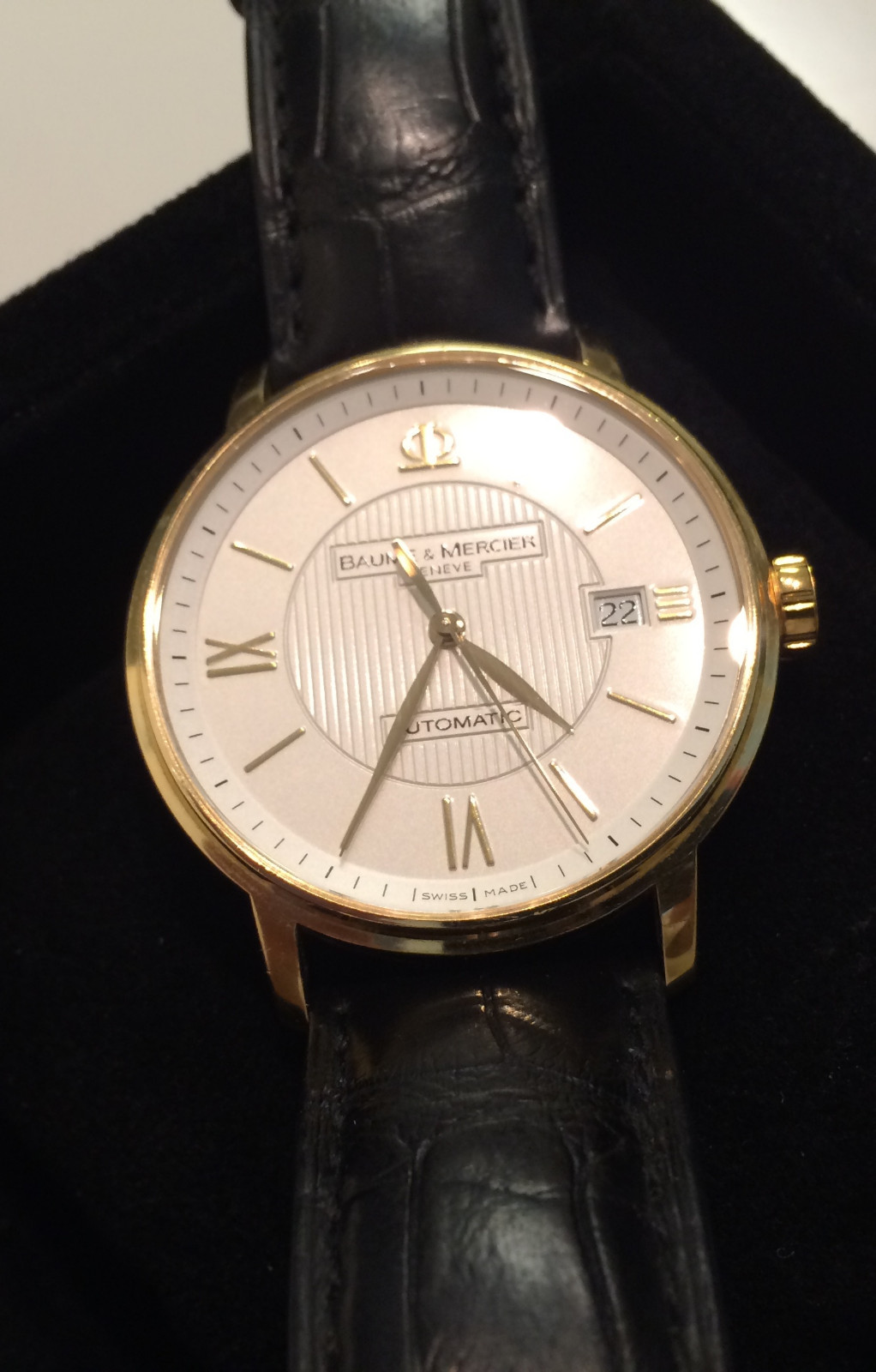 Baume & Mercier Classima Executives Automatic 18K Yellow Gold 8787 Box/Paps
