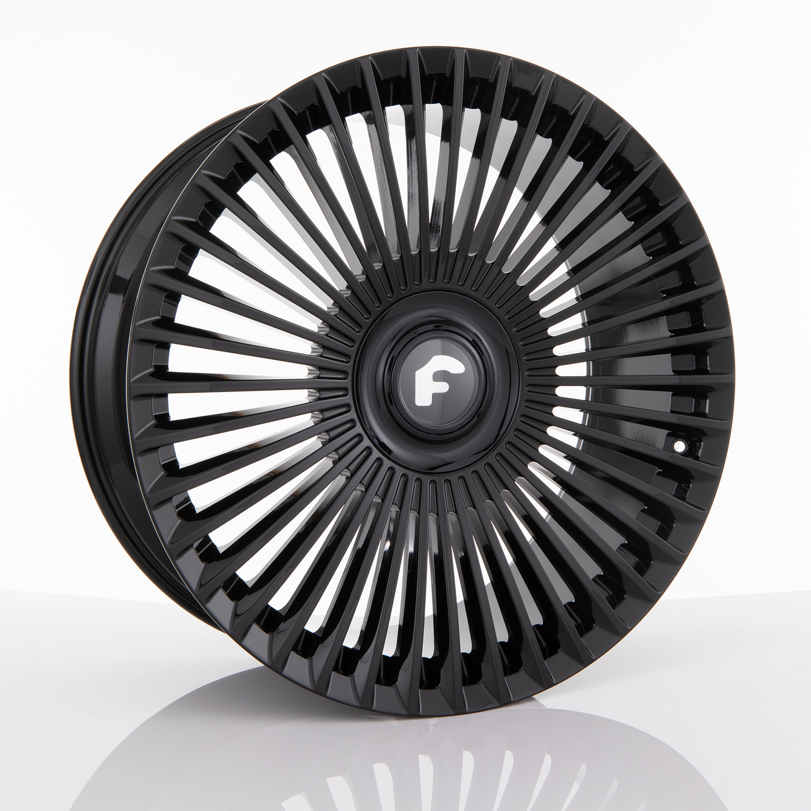 24" Forgiato Trimestre-M Gloss Black Concave Wheels Rims Fits Rolls-Royce Ghost