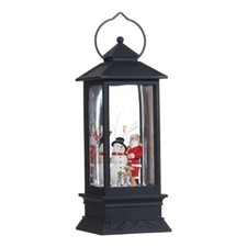 RAZ Imports 11" Lighted Santa  Snowman Water Snow Globe Lantern Christmas New
