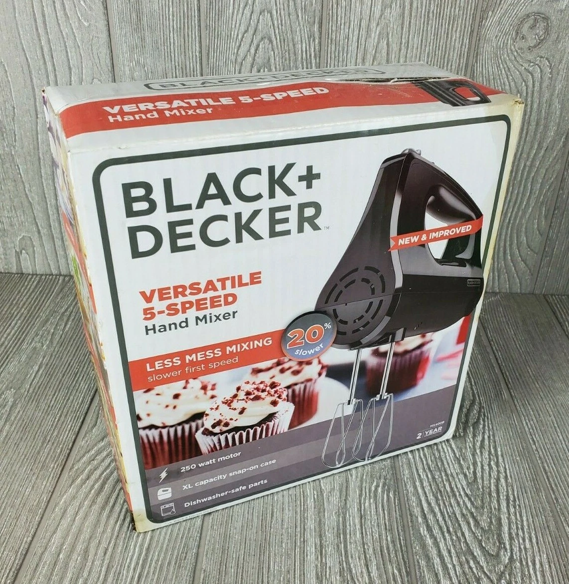 NEW MX400B Black + Decker Versatile 5 Spd Mixer 250 Watt