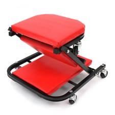 6 Wheel Foldable Mechanics Z Creeper Seat 300lbs Rolling Chair Garage Work Stool