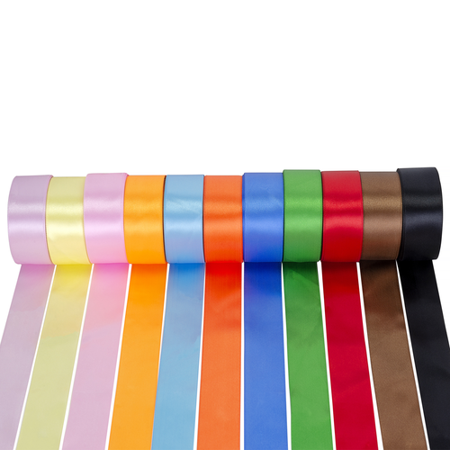 25m Double Sided Satin Ribbon Fabulous Colours DIY Crafts 10/23/25/40/50mm Width - Picture 152 of 152