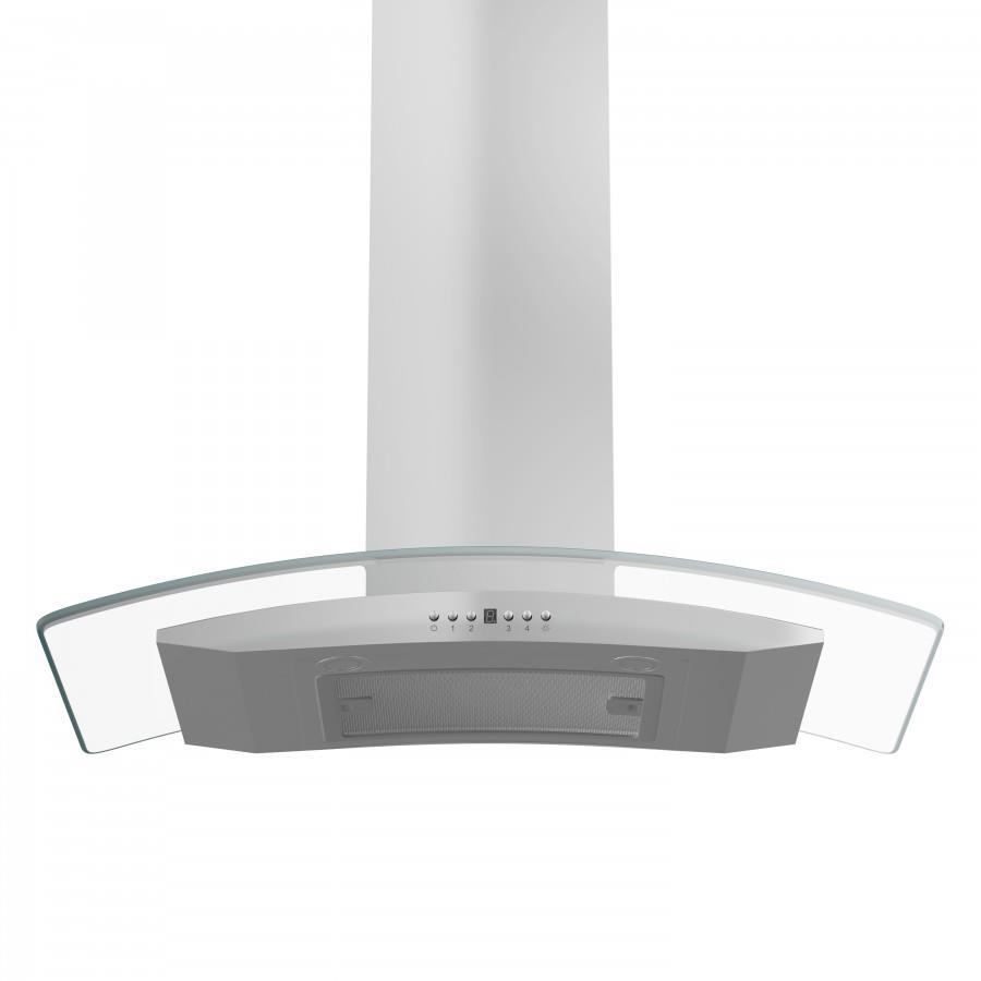 36" NEW ZLINE WALL MOUNT RANGE HOOD STAINLESS STEEL and GLASS LED KN4