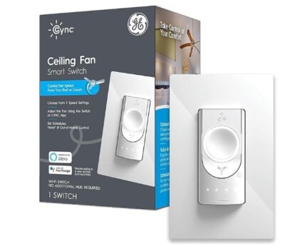 Cync by GE Smart Ceiling Fan Switch Alexa Google Wi-Fi Neutral Wire -White (A-7)