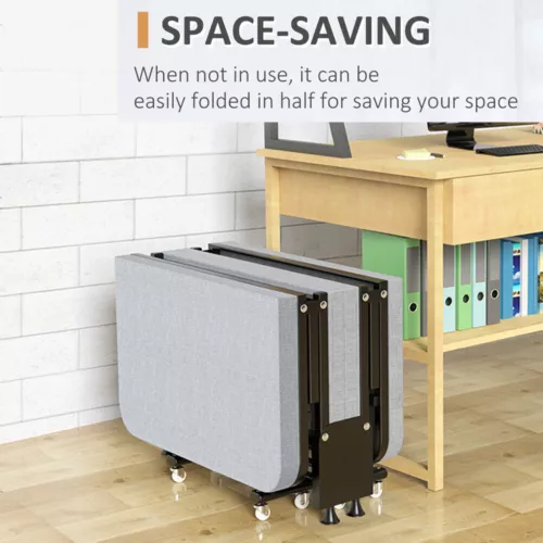 Heavy Duty Folding Bed Rollaway Guest Bed Fold up Sleeper Bed With Mattress 190 - Picture 6 of 13