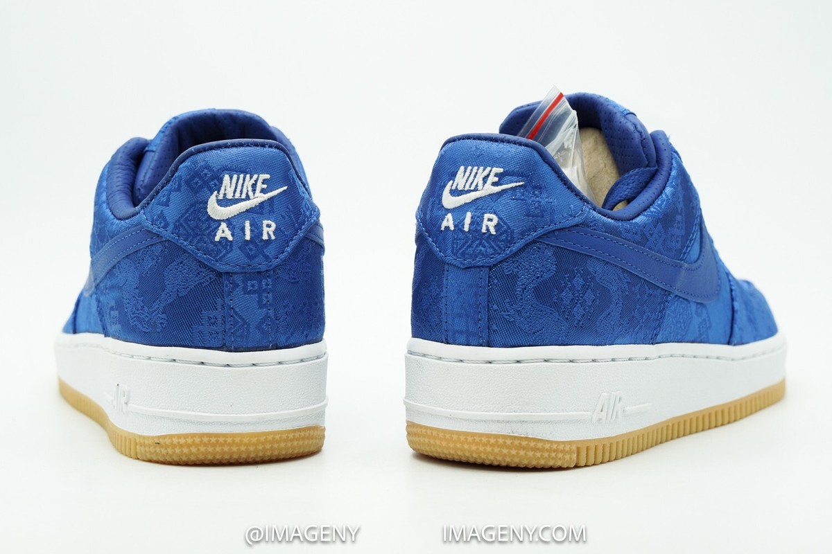 NIKE AIR FORCE ONE LOW NEW SIZE 6 CLOT SILK UNIVERSITY BLUE WHITE