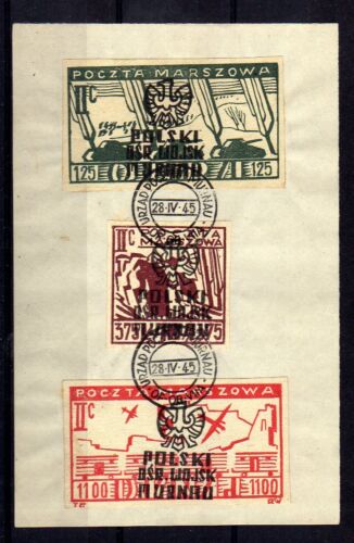 POLOGNE Oflag Camp de Murnau Bloc "D" Fischer timbre n° 5/7 oblitéré - Imagen 1 de 1