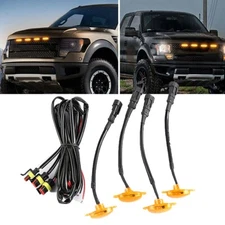 4pcs Raptor Style Amber LED Grille Light For Toyota 4Runner TRD Sport 2006-2023