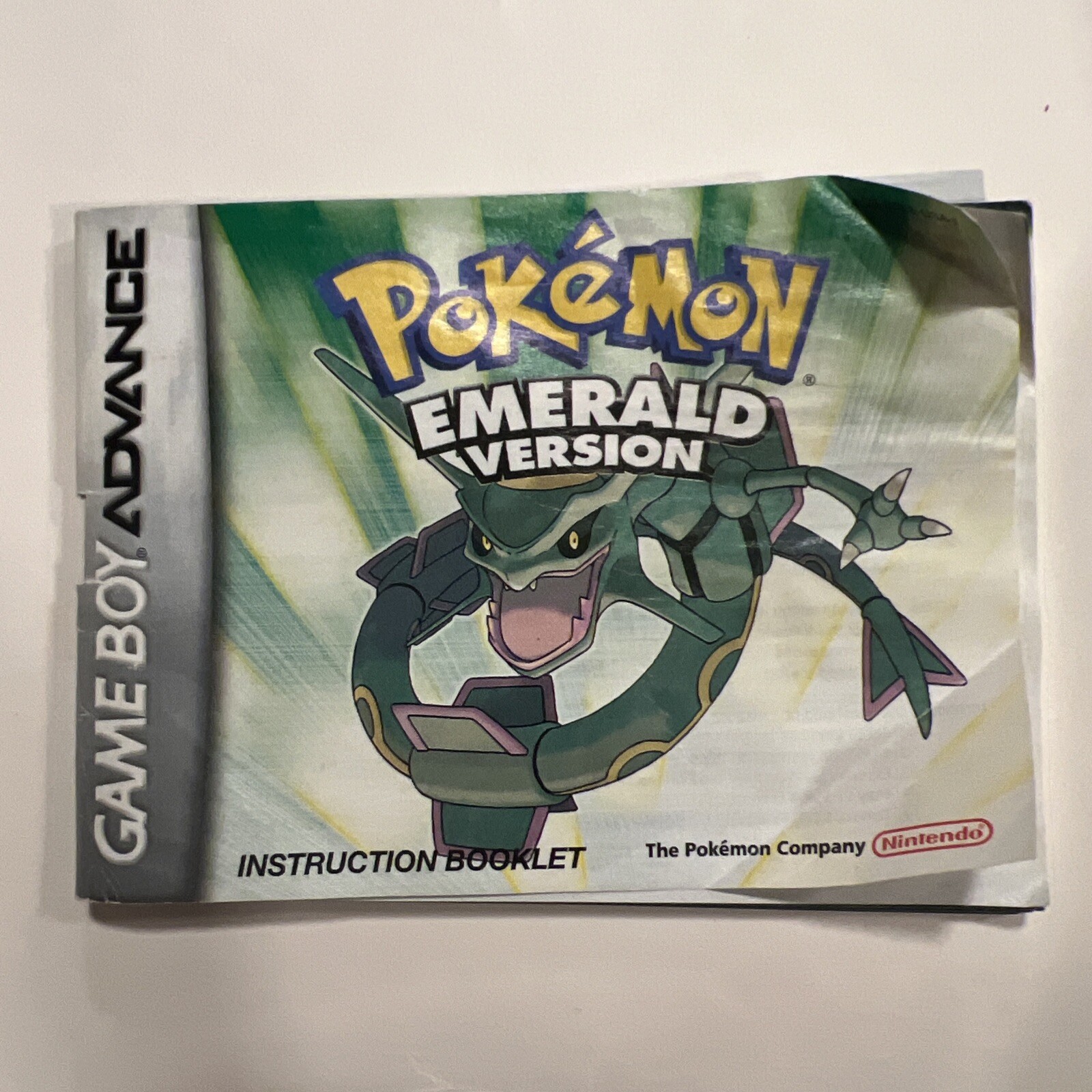 Pokemon Emerald Version Nintendo Game Boy Advance GBA Manual Instruction Booklet