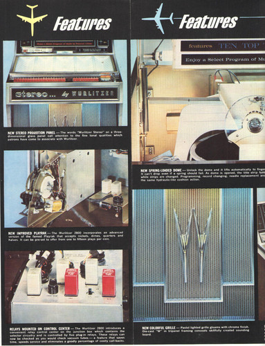 VINTAGE 1964 WURLITZER 2800/2810 BROCHURE! REMOTE ACCESSORIES TOO! FEATURES/PICS