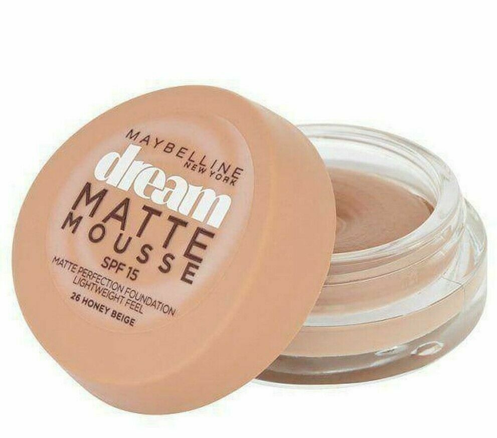 Maybelline Dream Matte Mousse Foundation – Mattierende Schaumgrundierung, LSF 18, Goldbeige (21)