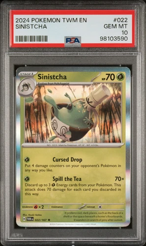 PSA 10 - SINISTCHA #022 - POKEMON TWILIGHT MASQUERADE #22 LOW POP - 2024 TWM EN