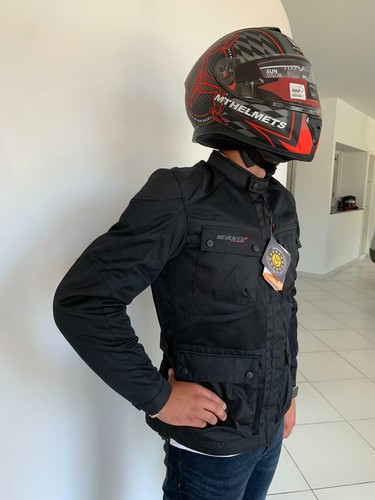 GIACCA MOTO SCOOTER ESTIVA TRAFORATA NERO SEVENTY DEGREES JC 30 NERO  OMOLOGATA | eBay
