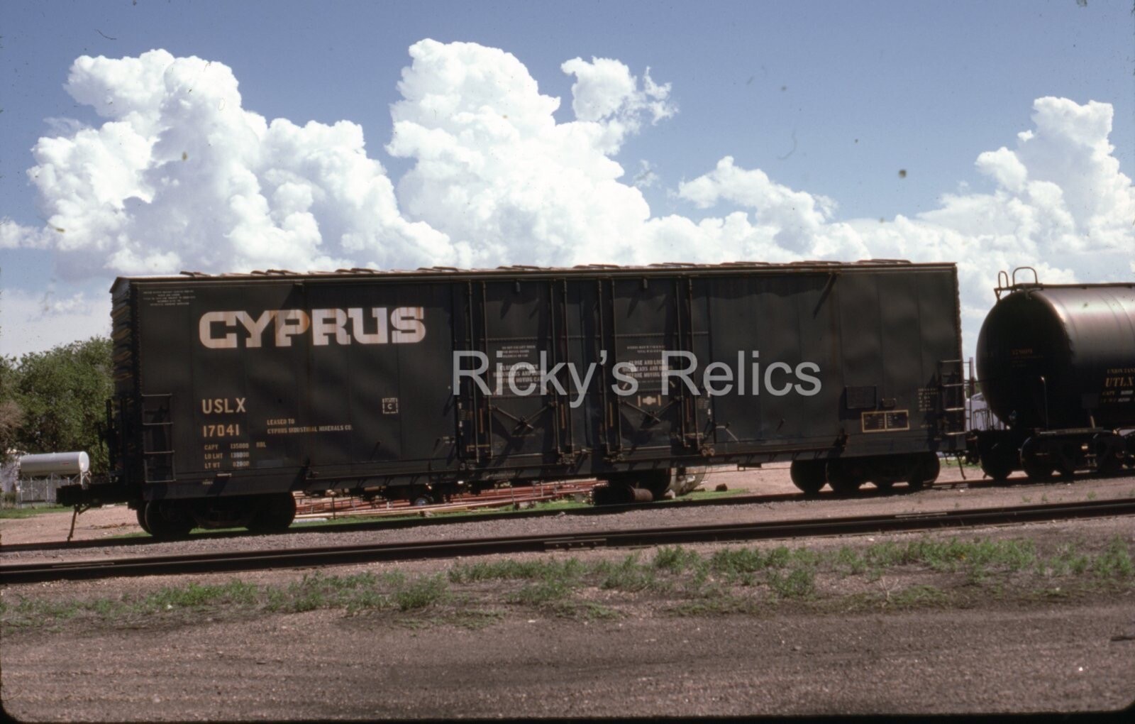 Original Slide USLX #17041 Dbl Plug Boxcar Cyprus 1984 | eBay